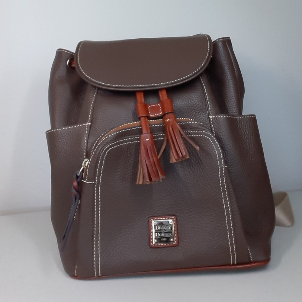 Dooney & Bourke large brown leather backpack